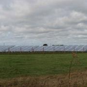 How a green-lit proposal for a solar farm next to the A1(M) could look.