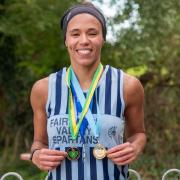 Ashley Johnson of Fairlands Valley Spartans won county gold at the Stevenage Half Marathon. Picture:  KEITH FENWICK