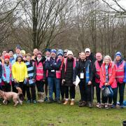 The volunteers from Fairlands Valley Spartans at the record-breaking Stevenage Parkrun. Picture: KEITH FENWICK