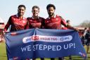 Stevenage will be hoping for another 'we stepped up' flag from the EFL this season. Picture: GEORGE TEWKESBURY/PA
