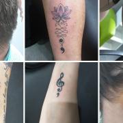 There are a range of tattoos incorporating the semicolon to choose from