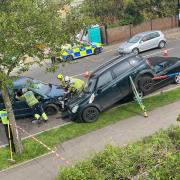 Three vehicles were reportedly involved in the crash on Baldock's High Street.