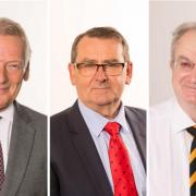 From L to R: Cllr Phil Bibby, leader of the Conservative group at Stevenage Borough Council; Cllr Richard Henry, Council leader; Cllr Robin Parker, leader of the Liberal Democrat group at SBC.