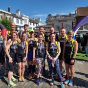 Some of the North Herts Road Runners at the Hitchin Town Centre 10k. Picture: NHRR