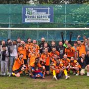 Squirrel Taveners celebrate winning the Hitchin Sunday League Division One Cup. Picture: SQUIRREL TAVERNERS