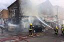 A huge fire destroyed a shop on Hornsey Road