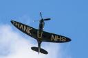 The 'Thank U NHS' Spitfire. Picture: John Davies