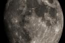 This high resolution image of a nearly full waxing gibbous Moon was taken by stitching 60 high magnification frames into a single montage.  Each frame is composed of about 5,000 individual stacked photographs to compensate for moving atmospheric