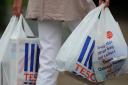 From today shoppers are being asked to pay 5p for each carrier bag they use at larger stores.