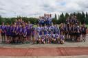 The Stevenage Primary School athletics finalists from Codicote (left), Roebuck Academy (middle) and St Ippolyts (right).