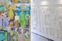A tiled mural by Gyula Bajo and relief sculpture by William Mitchell in Stevenage have both been given Grade II listed status