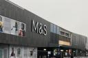 Workmen are finishing the exterior of the new M&S store on the Roaring Meg Retail Park in Stevenage, ahead of its opening in the spring