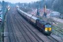 The Northern Belle passed through Hitchin and Stevenage on Tuesday (March 29).