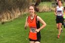 Rebecca Pickard of Stevenage & North Herts Athletics Club at round two of the 2021 Chiltern Cross-country League.