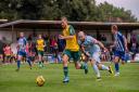Callum Stead finished off a good win with the third goal for Hitchin Town in the FA Cup at Biggleswade Town.