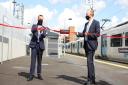 Stephen McPartland MP and Chris Heaton-Harris MP opening Platform 5 at Stevenage station
