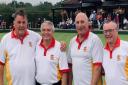Baldock's winning team in the senior fours at the county finals.