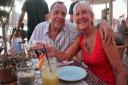 Ian Rogerson and his wife Jacqui celebrating the Comet's 50th anniversary from their home in Spain