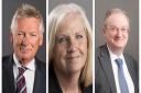 Stevenage's party leaders: Conservative Phil Bibby, Labour Sharon Taylor and Lib Dem Robin Parker
