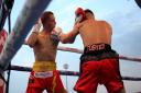 Action from the fight between Brad Foster and Ashley Lane at the King Of Herts show in Stevenage. Picture: DANNY LOO