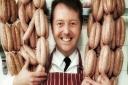 Butcher Mark Burley, of Bob's Butchers,Hatfield. Mark is pictured with their traditional pork sausages.
Picture: Mark Burley