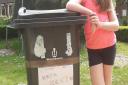 Summer Poppy from Chells Manor in Stevenage decorated her bin to thank key workers. Picture: Sally Gore