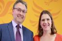 Liberal Democrat candidate for North East Bedfordshire, Daniel Norton, with party leader Jo Swinson. Picture: Liberal Democrats