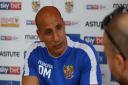 Manager of Stevenage FC Dino Maamria speaks to The Comet's Layth Yousif before the match with Macclesfield Town. Picture: DANNY LOO