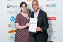 Emily Hayes, owner of online jewellery company Scintilla Sunrise, with Theo Paphitis
