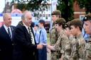 Councillor Alan Millard, chairman of North Herts District Council, inspects Army Cadets on Armed Forces Day 2017 in Letchworth. Picture: Maureen Millard