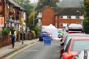 Bunyan Road in Hitchin was closed on Saturday morning following a stabbing. Photo: Layth Yousif