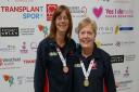 Helen Giffin (left) and the Papworth team captain, Maggie Gambrill (right).