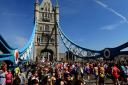 Tower Bridge is one of the landmarks on the London Marathon route, which around 38,000 will pass before the halfway mark.