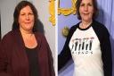 Barbara Atkins before (left) and after (right) her weight loss journey. Picture: Supplied.