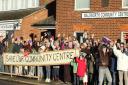 People showing their support for Walsworth Community Centre last Christmas.