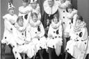 The Pierrot Troupe, made up of some ANZACs soldiers, pictured in October 1918 with women from Stevenage
