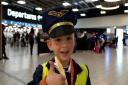 William Evan-Hart visits the airport every week with his father Brad.