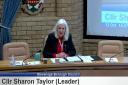 Councillor Sharon Taylor speaking at the meeting of Stevenage Borough Council's executive.