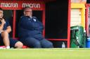 Steve Evans was sent-off in the first half against Northampton after two yellow cards. Picture: DAVID LOVEDAY/TGS PHOTO