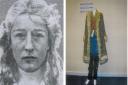 An artist’s depiction of what 'Baldock Woman' looked like alongside an image of the clothing the woman was wearing.