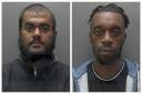 Kamal Hussun (left) and Erasta Muaka, both from London, were sentenced at St Albans Crown Court.