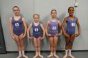 Four dancers from Brewer Dance Academy on the day of their exams
