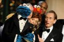Bob McGrath with Cookie Monster