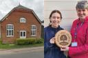Elena Nikolova, chair of the Eco Team, and staff mentor Kate Wilkinson accepted the Woodland Trust award for the Christian School in Takeley