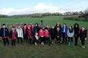 Almond Hill pupils help plant the new woodland in Stevenage's Fairlands Valley Park
