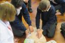 Pupils from Woolenwick Junior School in Stevenage learn CPR
