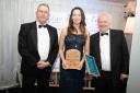 From left: Mike Harper, managing director of Newsquest South East, who presented the award, with Bryony Tuijl and Nick Forster of RSPB Minsmere