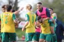 Hitchin Town celebrate Toby Syme's late winner against Royston Town. Picture: PETER SHORT