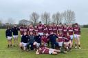 Hitchin colts celebrate their Herts Middlesex League success. Picture: HITCHIN RFC
