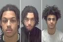 The three men jailed for the incident in Felixstowe